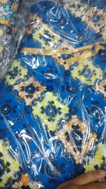 African Ankara Wax Print Fabric - 100% Cotton Soft Nigerian Real Wax Material for Women’s Party Dresses