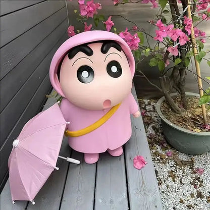 40cm Crayon Shin-Chan Raincoat Figure – Anime Doll, Car Ornament & Collectible for Birthday Gifts