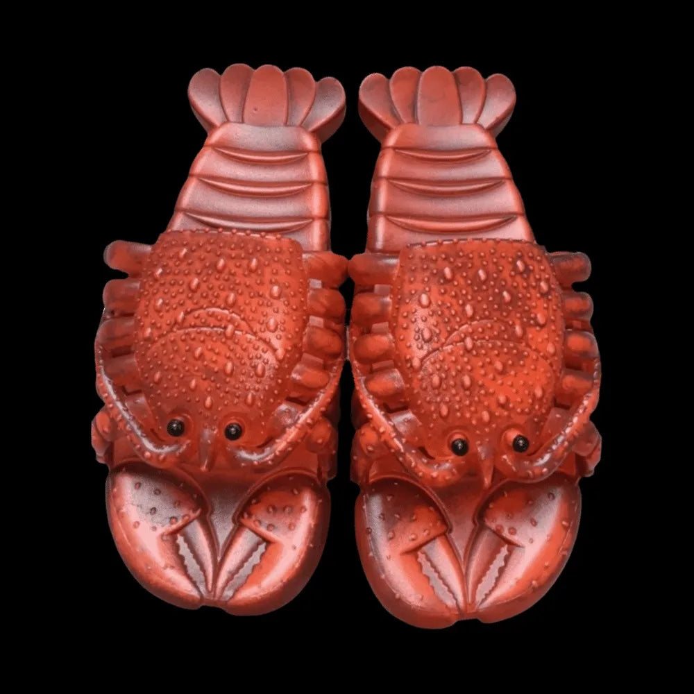 Funny Lobster Slippers - Non-Slip PVC Soft Sole Beach Slides