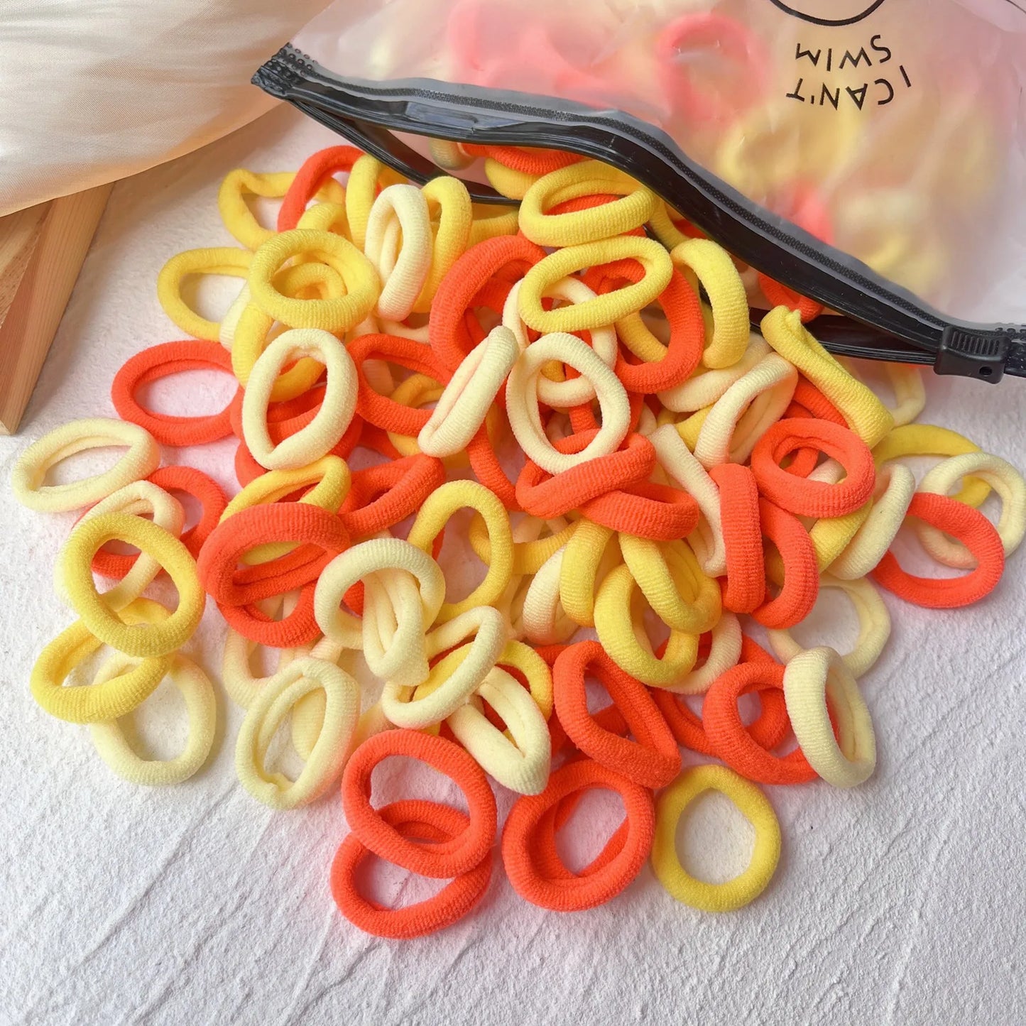 20/50PCS Kids Elastic Hair Bands – Girls Sweets Scrunchie Rubber Bands for Children Hair Ties & Headbands