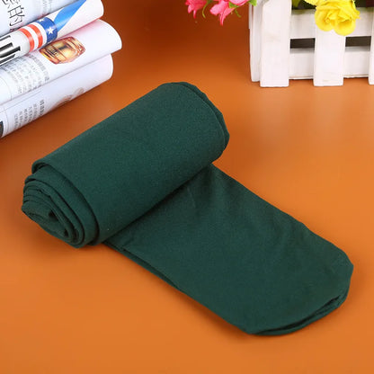 Candy Color 120D Velvet Tights - Seamless Warm Stretch Pantyhose for Women, Long Stockings