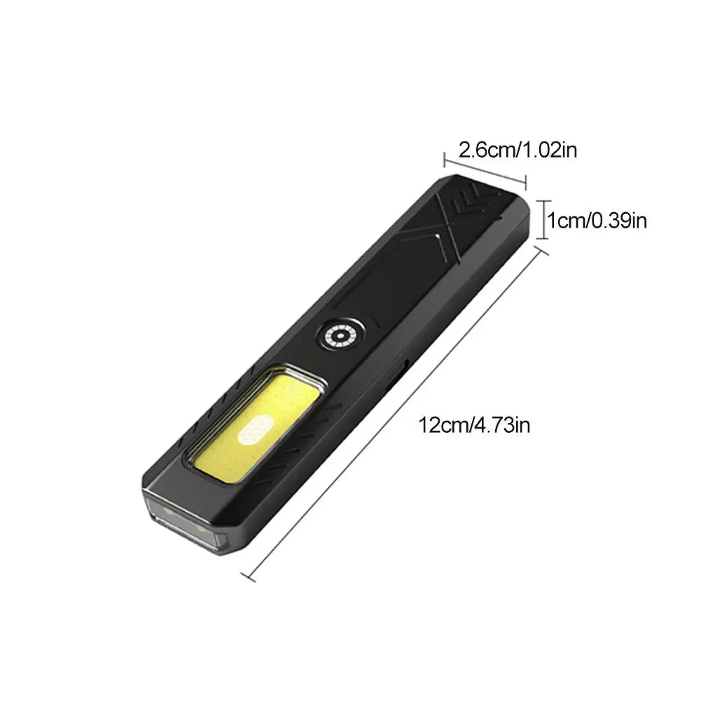 Rechargeable 550LM LED Keychain Flashlight — Mini Pocket Torch Lantern with Magnet for Emergency & Work