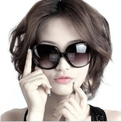 Large Round Frame Fashion Sunglasses - Women’s UV400 Outdoor Driving Eyewear Stylish Circular Sun Glasses