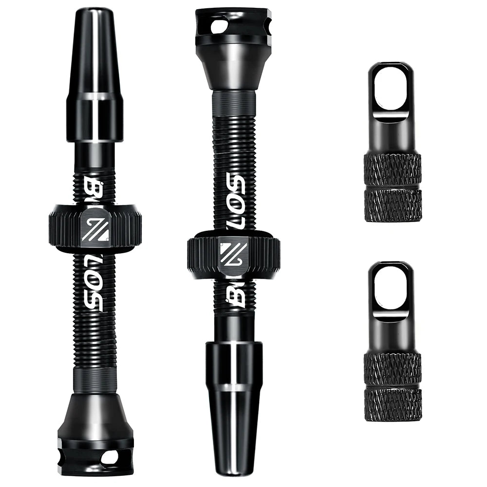 BUCKLOS Tubeless Presta Valves 40–100mm — Aluminum Alloy Bike Valve Stem for Road & MTB