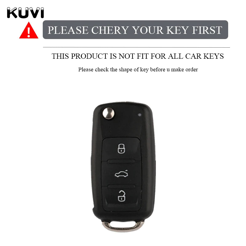 TPU Car Key Case Cover for VW - Fits Polo, Tiguan, Passat B5 B6 B7, Golf 4 5 6 MK6, Jetta, Lavida, Skoda Octavia, Seat Leon, Altea