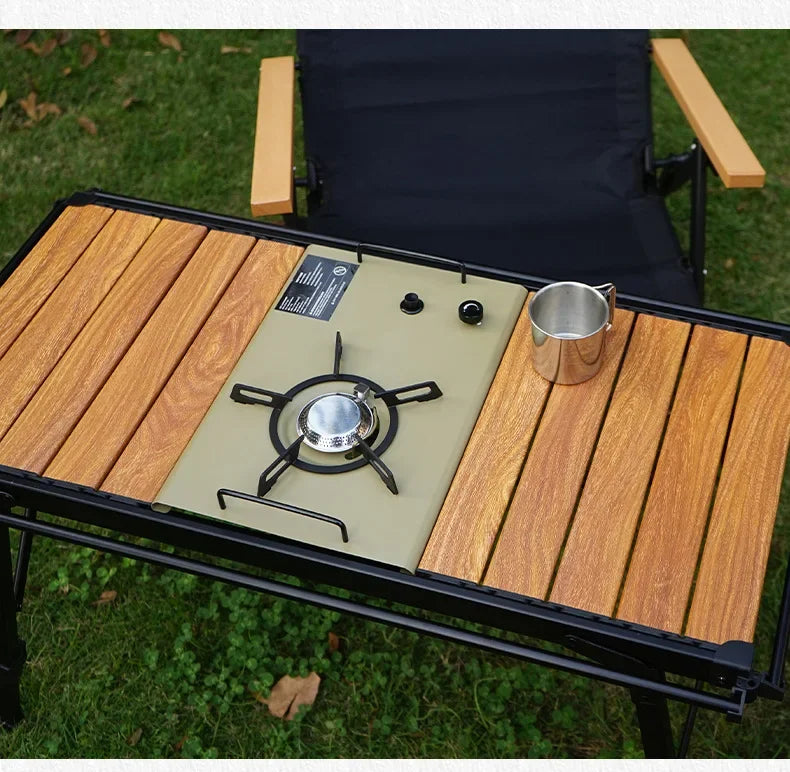 Newest Folding IGT Table – Lightweight Portable Roll-Up Table with Adjustable Legs for BBQ, Desktop Burner & Backpacking