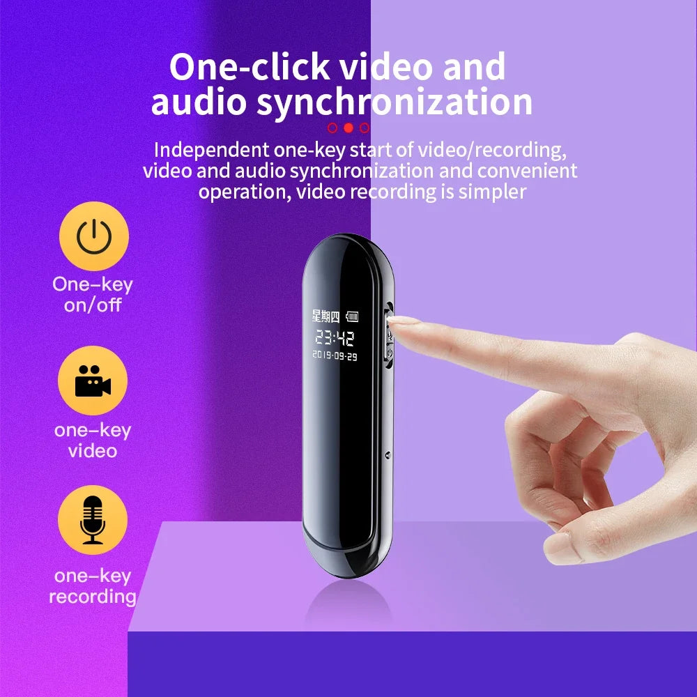 1080P Mini Necklace Camera - Wide-Angle Portable Audio Video Voice Recorder with 4–128GB Storage Support