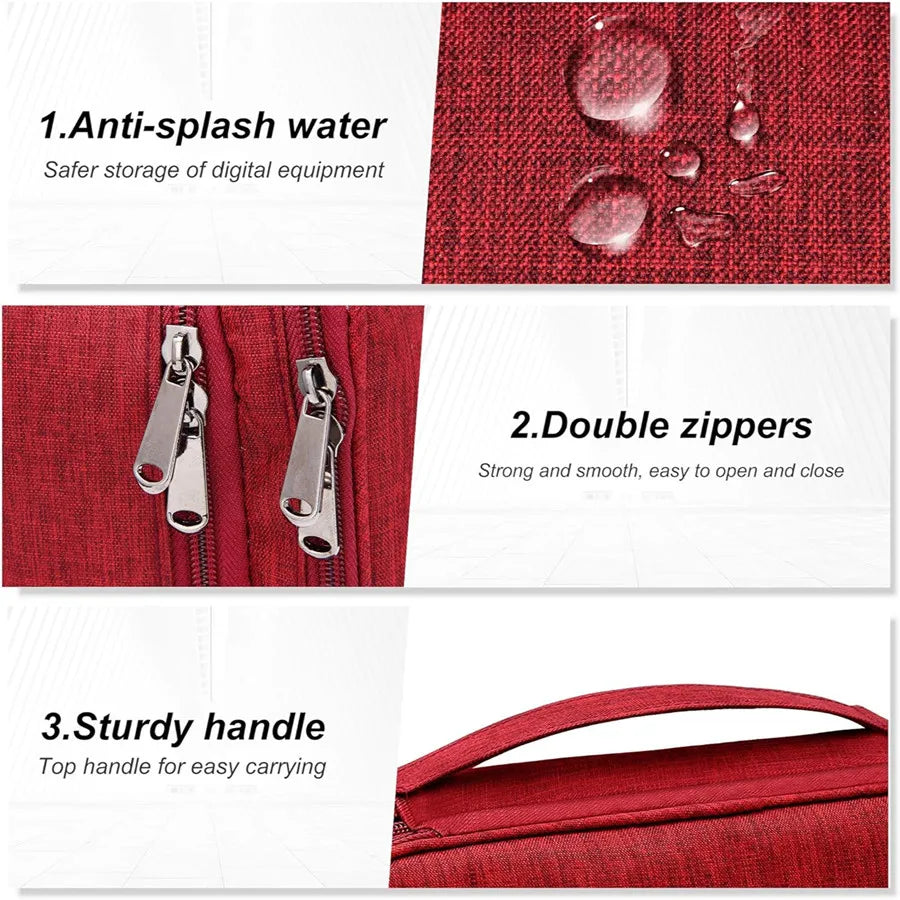 Portable Digital Storage Bag – Waterproof USB Cable Organizer Pouch for Electronics & Accessories