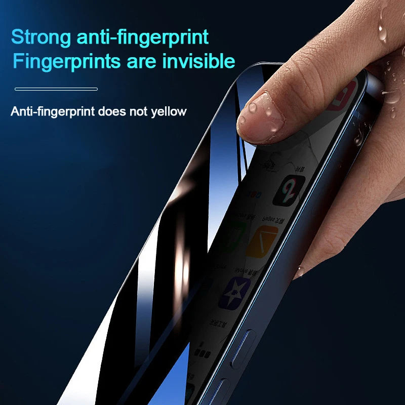 Full Cover Privacy Screen Protector - Anti-Spy Tempered Glass for iPhone 16, 15, 14 Pro Max, 13, 11 & X Series