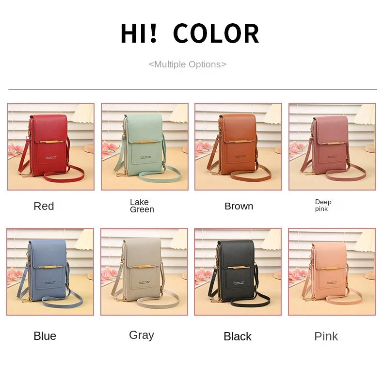 Crazy Bag Women's Fashion Touch Screen Lock Cell Phone Bag – Mobile Phone & Card Holder Crossbody Shoulder Bag