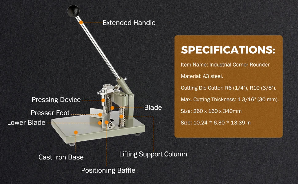 Corner Rounder Cutter Machine – R6/R10 Heavy Duty Paper Die Cutter for Printing & Packaging