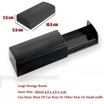NewCreative Magnetic Black Safe Box — Hidden Key Storage for Home, Office, Car, Truck, and Caravan