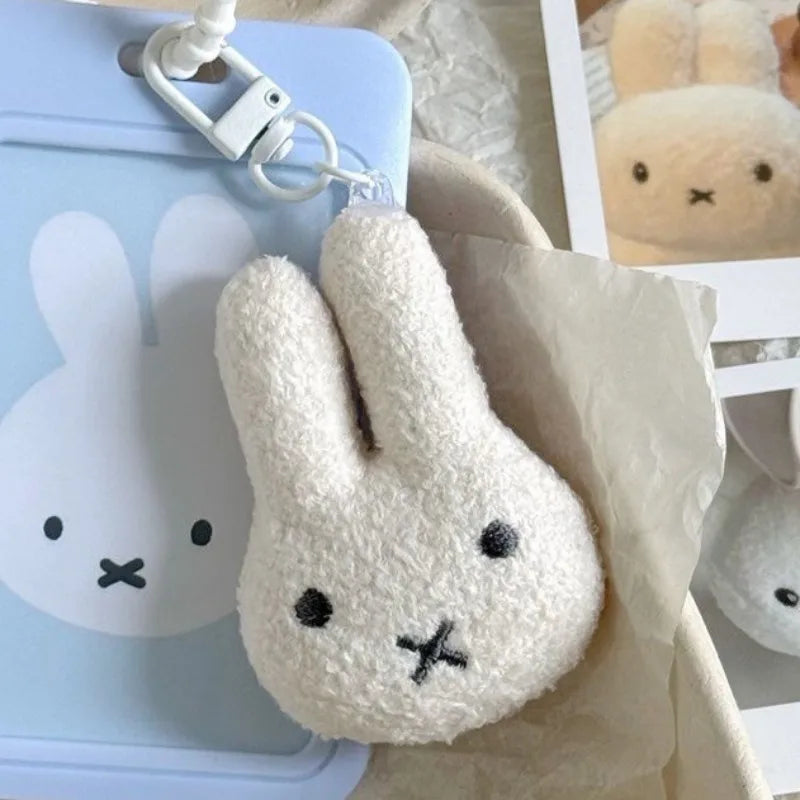 Miffy Rabbit Keychain - Cute Cartoon Pendant for Car, Schoolbag & Backpack Decoration for Men and Women