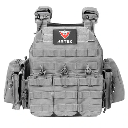 ARTEX Tactical Vest – 1000D Nylon, Quick Release, 6094K with Triple Magazine Pouch for Hunting & Airsoft Combat