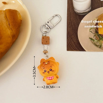 Chiikawa 3D Cartoon Keychain 1/3 Pcs - Cute Funny Backpack Bib Pendant Charm