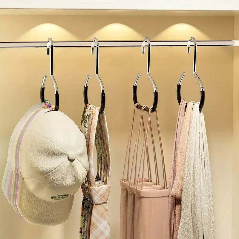 2-Pack Metal Hat Storage Rack Set – Wall Mounted Multi-Functional Organizer for Baseball Caps, Scarves & Belts, Durable Home Storage Solution