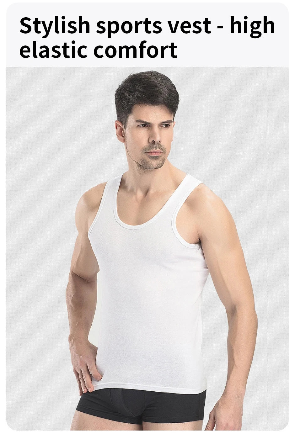 Men's Thin Cotton Vest – Solid Color, Slim Fit Sleeveless Shirt for Casual Wear, Fitness & All-Season Comfort