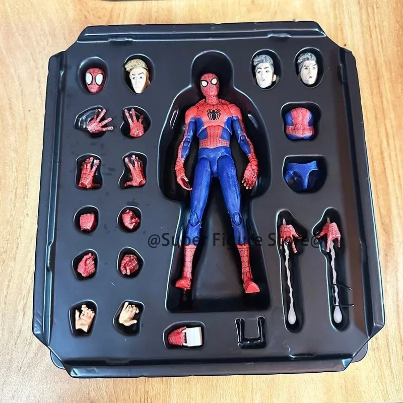 Sentinel Peter Parker Action Figure – Spider-Verse Noir PVC Collectible, Movable Miles Parker Figurine
