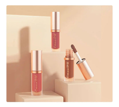 Waterproof Matte Velvet Lip Glaze – Moisturizing, Long-Lasting, Non-Stick Lip Gloss Lipstick Makeup