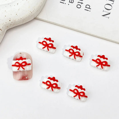 50PCS Mini Resin Christmas Decorations – Cartoon Magic Wand, Chocolate Figurines for Cake, Popsicle, Nail Art, Scrapbook & DIY Crafts