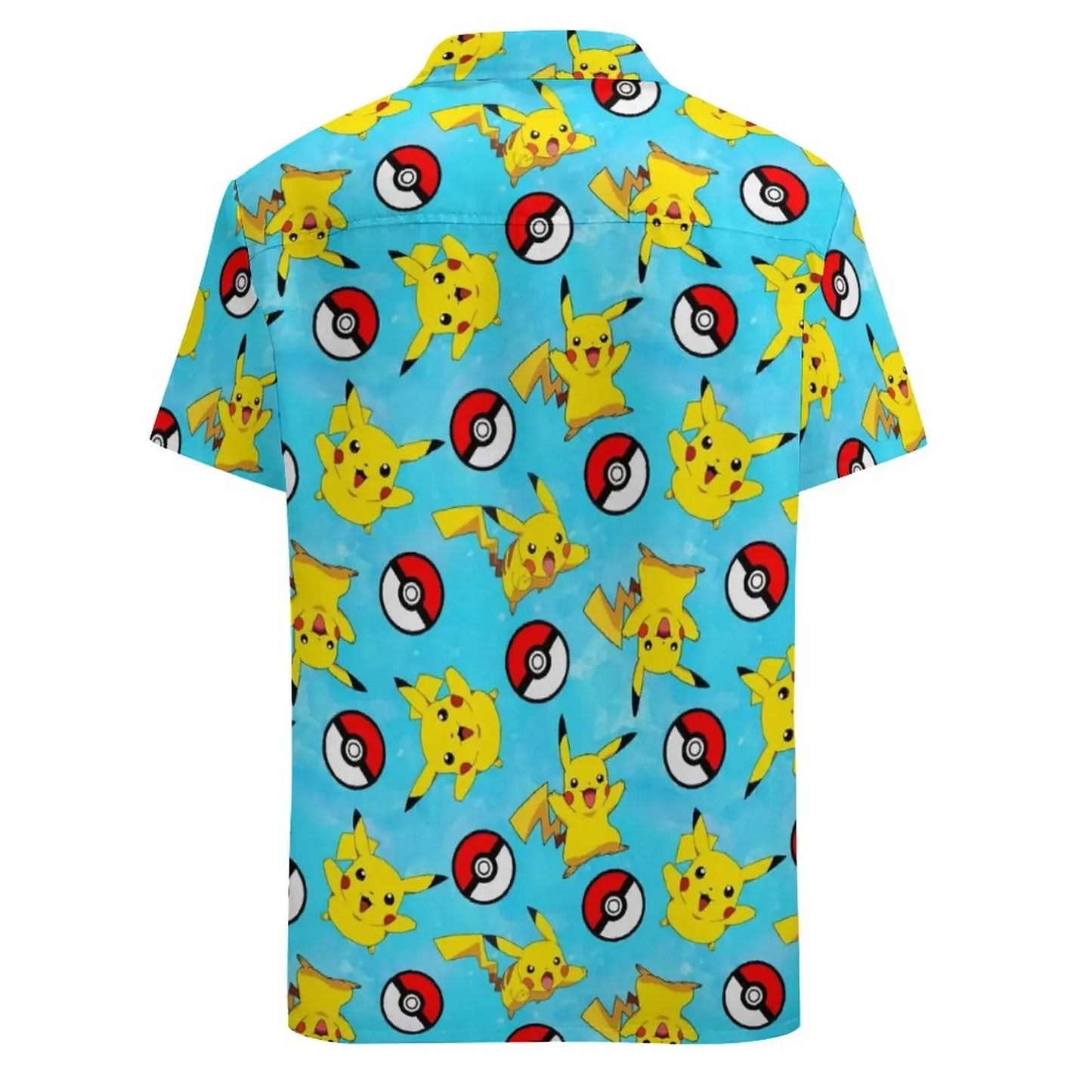 Summer Men's Short Sleeve Shirt – Cute Animal Print, Open Button Lapel, Comfortable Casual Top