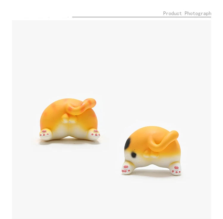Kitty Buttocks Refrigerator Magnets – Cute Cartoon Animal Resin Magnets for Wall, Car & Fridge Decoration Accessories