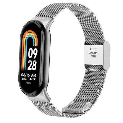 Stainless Steel Mesh Strap for Xiaomi Mi Band 9 & 8 – Metal Replacement Watchband Accessory