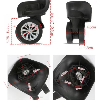 Universal 360° Swivel Suitcase Wheels — Replacement Trolley Luggage Wheels