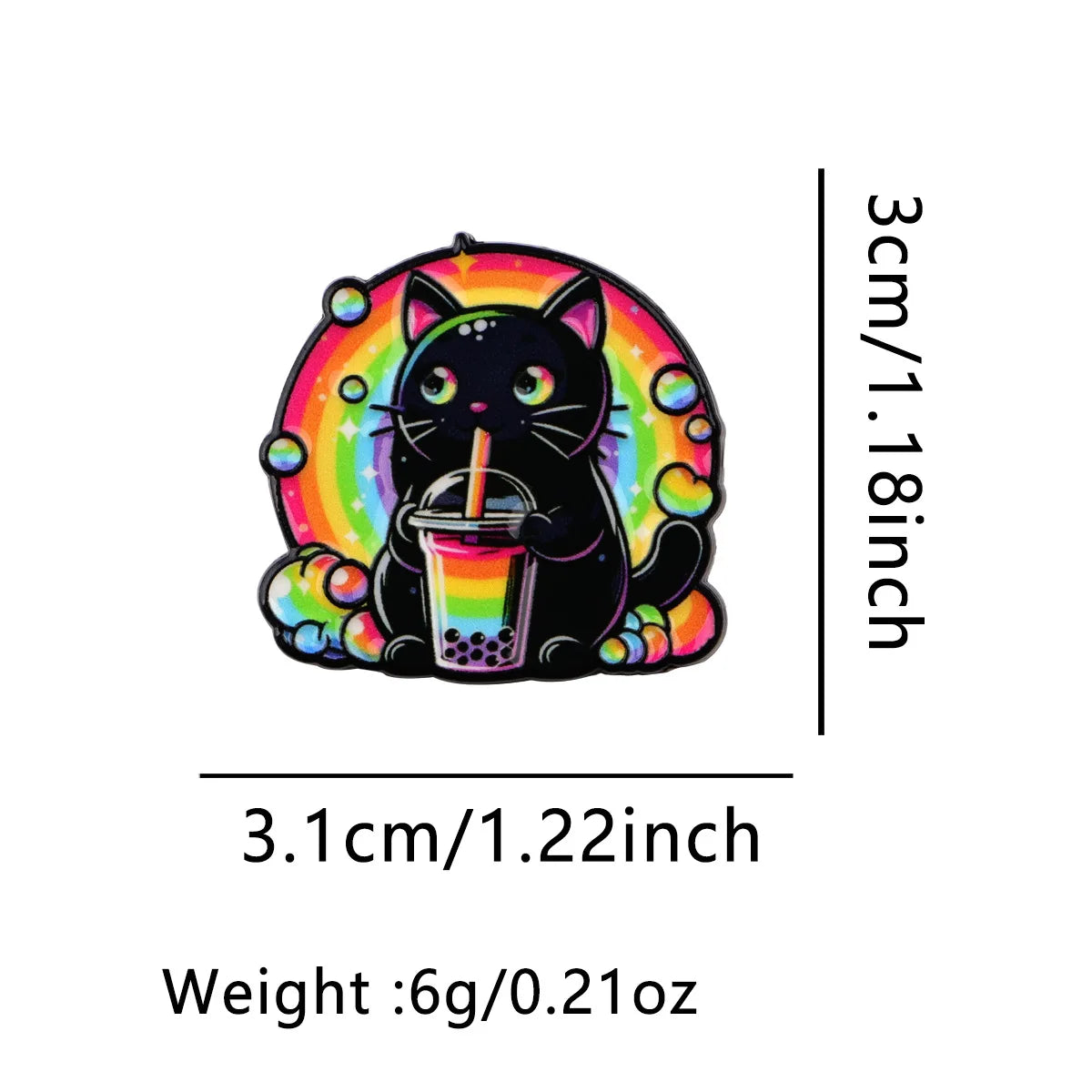 Starry Night Cat Brooch - Van Gogh-Inspired Enamel Pin Badge and Artistic Fashion Jewelry Gift