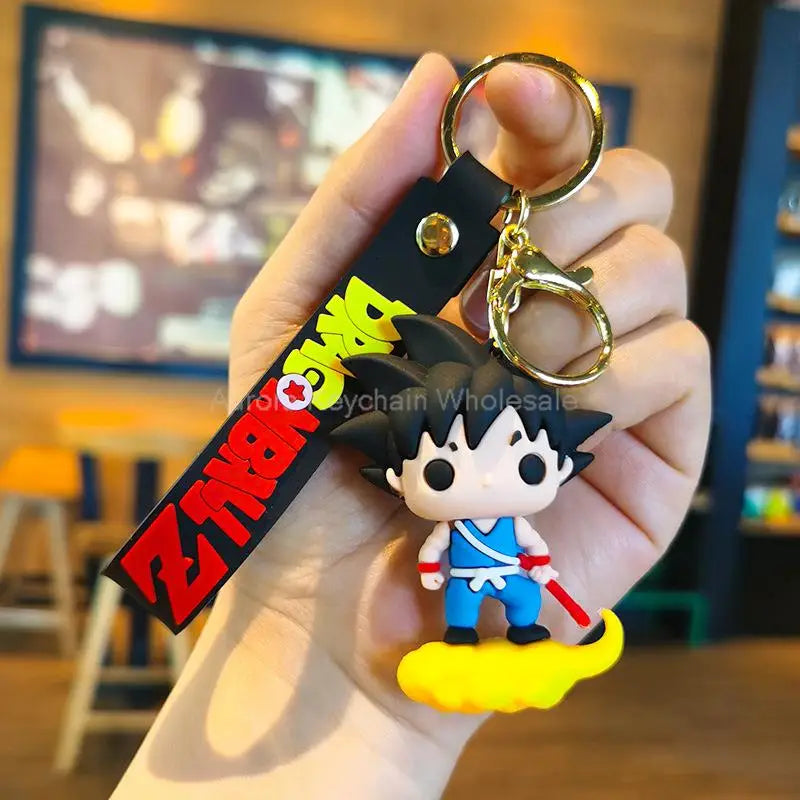 Kawaii Dragon Ball Z Keychain – Super Saiyan Goku, Bulma, Broly, Piccolo & Majin Buu Car Pendant Toy Gift