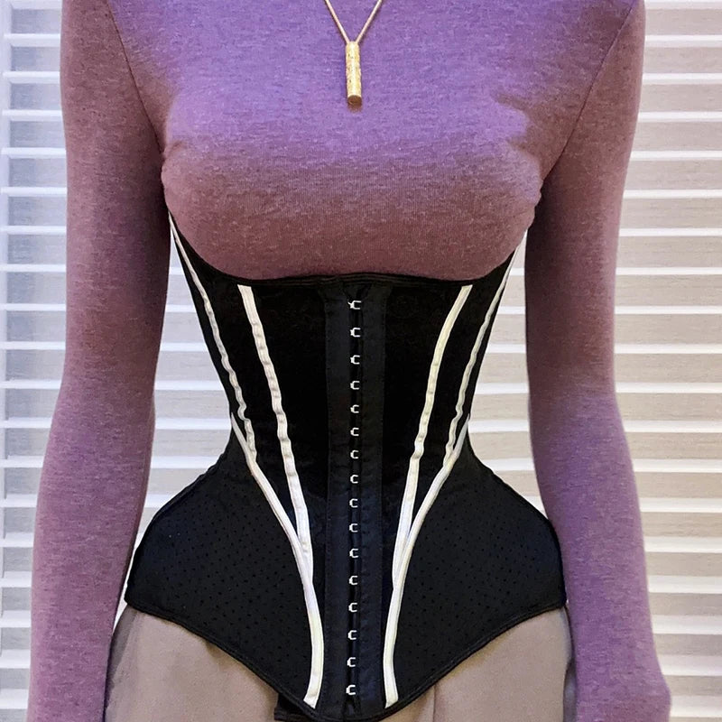 5XS-4XS Latex Rubber Waist Trainer – High Compression 25 Steel Bone Corset Shapewear, Belly Body Shaper Fajas Colombian Girdle Belt