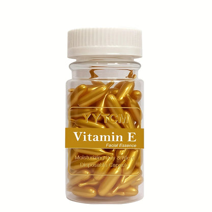 Vitamin E Serum Capsules - Hydrating Single-Use Facial Essence 90 Capsules per Bottle