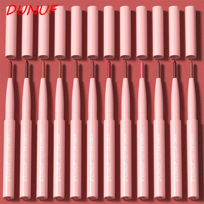 Matte Red Brown Lip Liner Pencil – Waterproof Slim Lip Contour Pen with Tapered Nib Long-Lasting Lip Stain