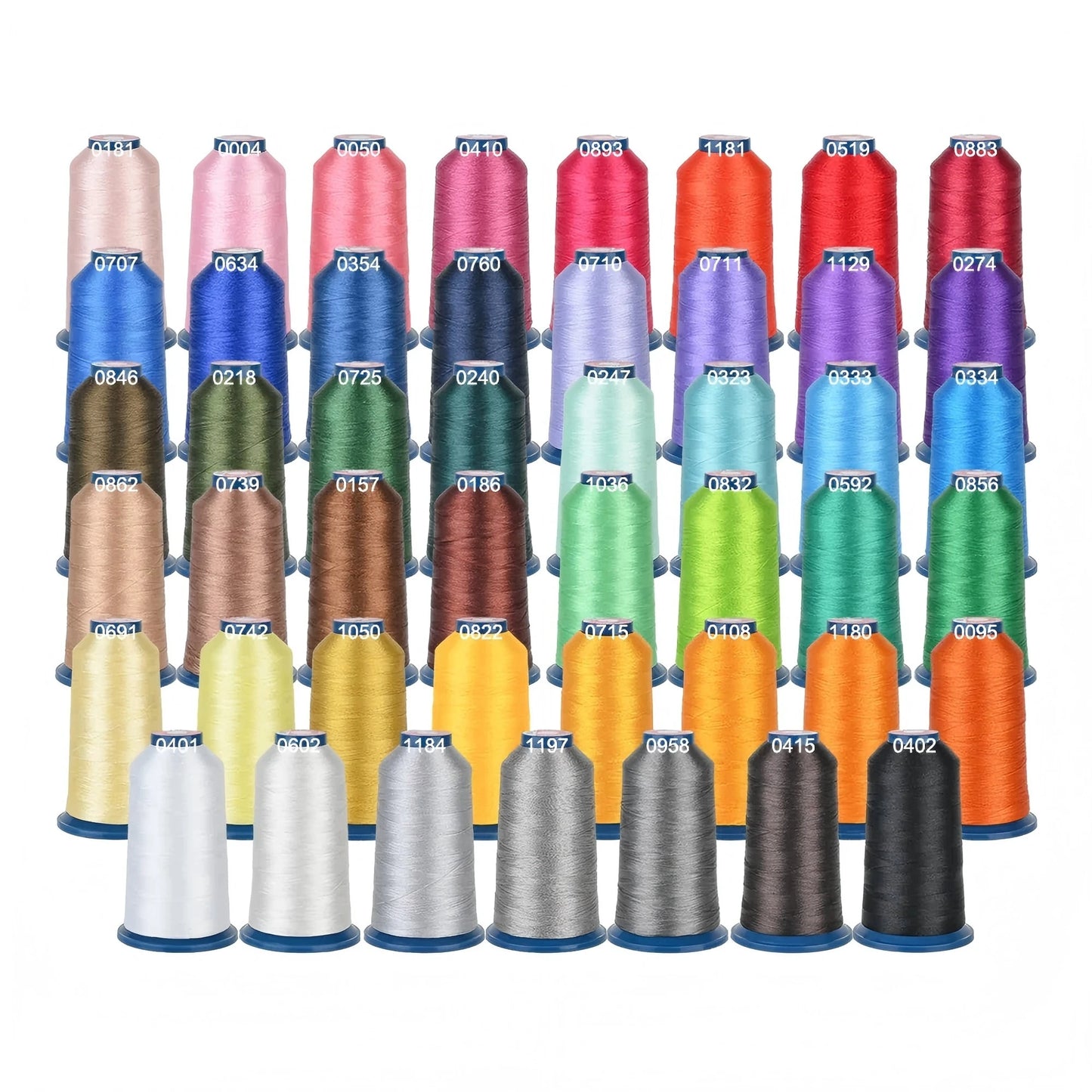 100-Color Polyester Embroidery Thread Kit - 40WT 4000m Spools for Sewing & Embroidery Machines