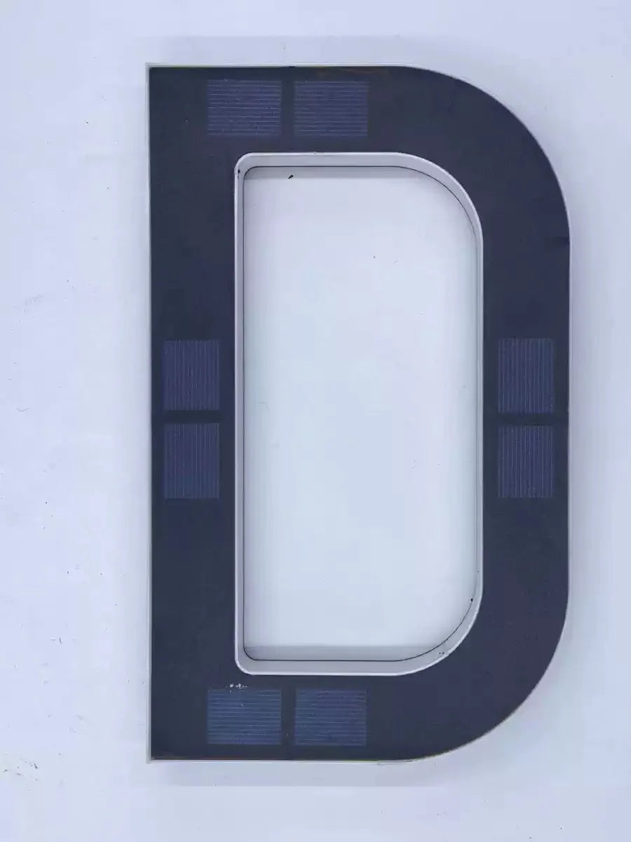 23cm Solar LED Address Sign - Smart Sensing House Number Light, Wireless Outdoor Door & Building Display