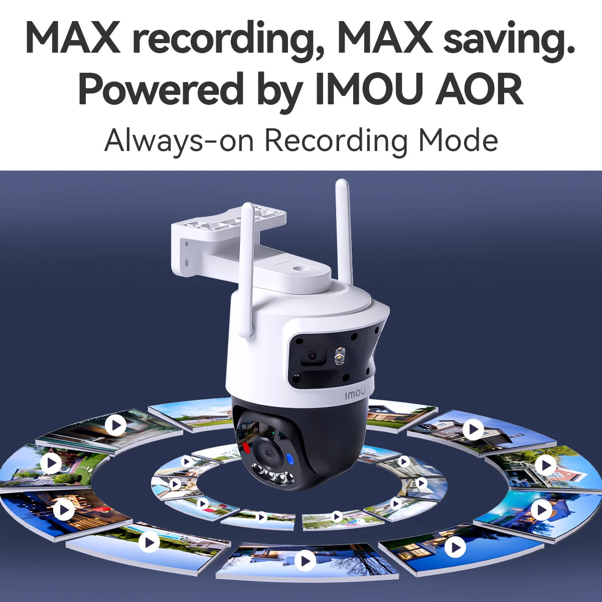 IMOU 11MP Multi-Lens WiFi Security Camera – Outdoor PTZ Surveillance with AI Human/Vehicle Detection & Color Night Vision