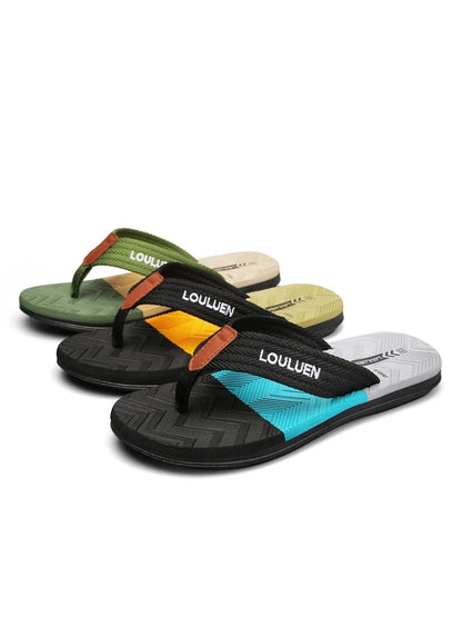 2023 Men’s Flip Flops – Trendy Anti-Skid Casual Beach Slides, Outdoor & Household Sandals