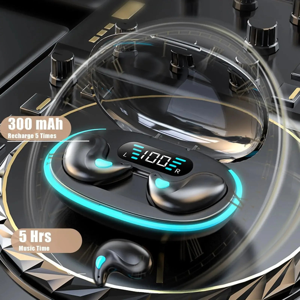 Bluetooth Sleep Earbuds - Tiny Wireless Earphones for Small Ears, Compact Side-Sleeping Audio Headphones
