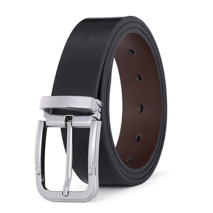 Men’s Pin Buckle Cowskin Leather Belt – High-Quality Designer Waist Strap, Luxury Fashion Accessory