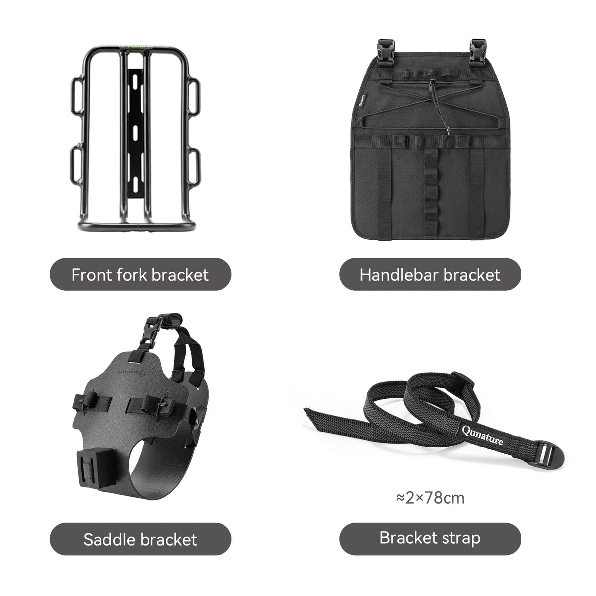 Qunature Bikepacking Bike Bag - Fully Waterproof MTB & Road Bicycle Rack Storage Bag