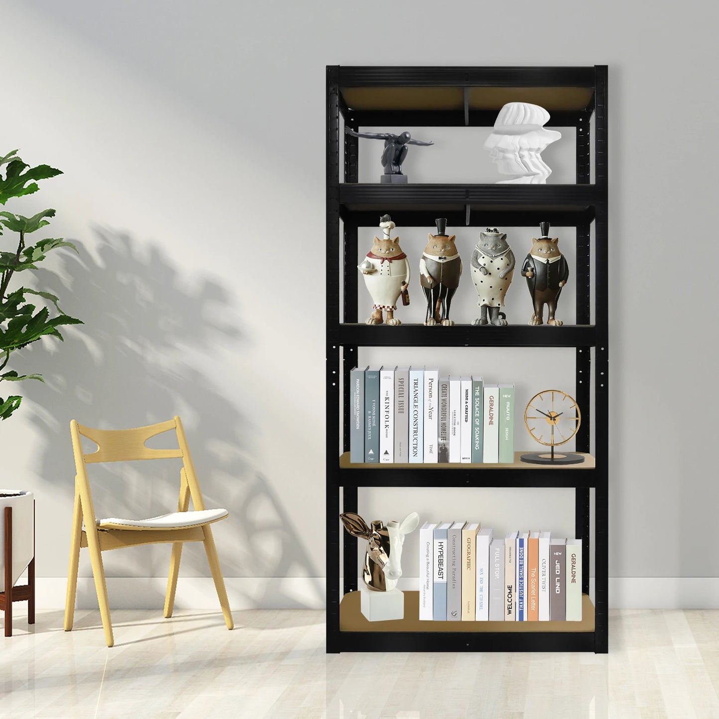 60"x28"x12" Heavy Duty 5-Tier Metal Storage Shelf Unit – Boltless Design, Easy to Assemble