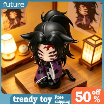 Demon Slayer Kokushibo Chibi Figure - PVC Anime Collectible Desktop Ornament Gift