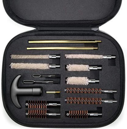 16PCS Tactical Gun Cleaning Kit – Universal Brass Rod for Handgun & Pistol Barrel Cleaning (.22/9mm/.40/.357 Caliber)