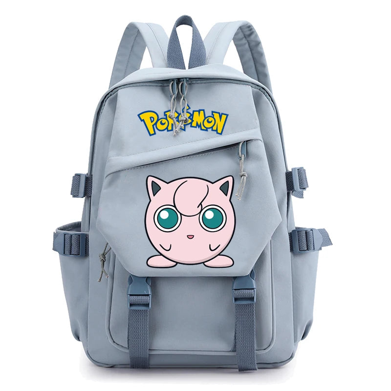 Pokemon Waterproof Women’s Backpack – Pikachu, Gengar, Snorlax Schoolbag for Girls & Students