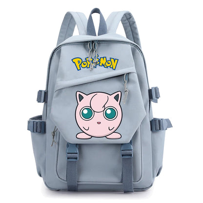 Pokemon Waterproof Women’s Backpack – Pikachu, Gengar, Snorlax Schoolbag for Girls & Students