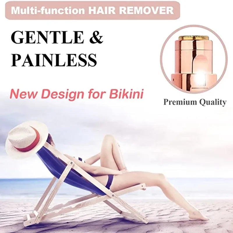 Electric Eyebrow Trimmer Mini Epilator – Lipstick Facial Hair Removal, Portable Painless Razor Tool for Women
