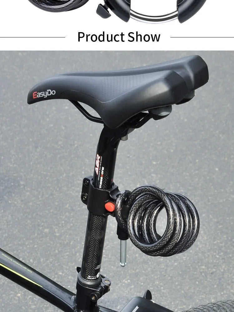 ETOOK Bike Horseshoe Lock - Anti-Theft Hardened Steel Pipe, Portable High Safety Road & Mountain Bicycle Lock