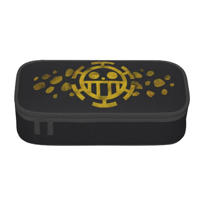 Cute Custom One Piece Pencil Case – Large Capacity Straw Hat Pirates Skull Stationery Bag for Boys & Girls