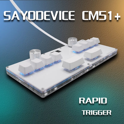 CM51 SayoDevice OSU DJ MAX Keyboard - Magnetic Outemu/Gateron Switches with Knob, Screen, & Shortcut Features