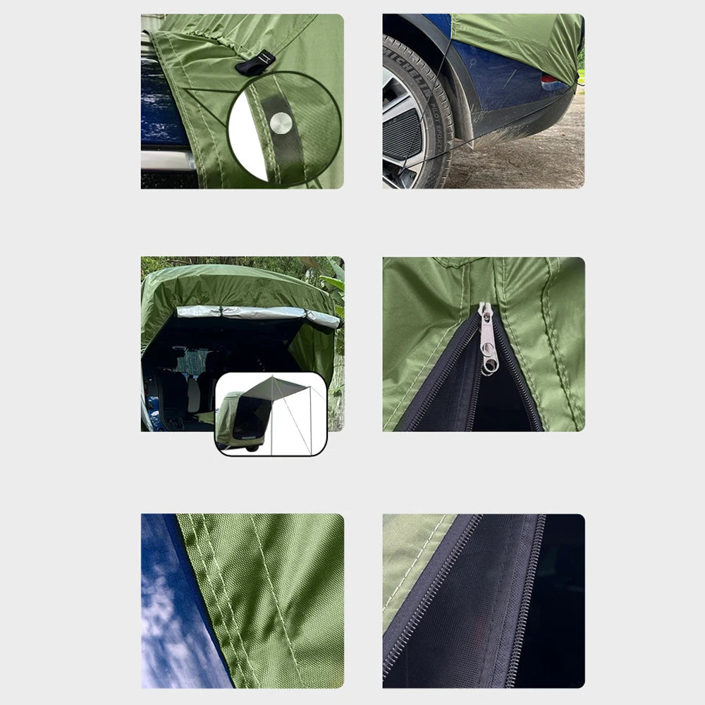 Outdoor Car Rear Tent – Picnic & Camping Canopy, Sunshine-Proof, Rain-Proof Car Rear Extension Tent